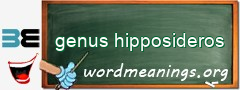 WordMeaning blackboard for genus hipposideros